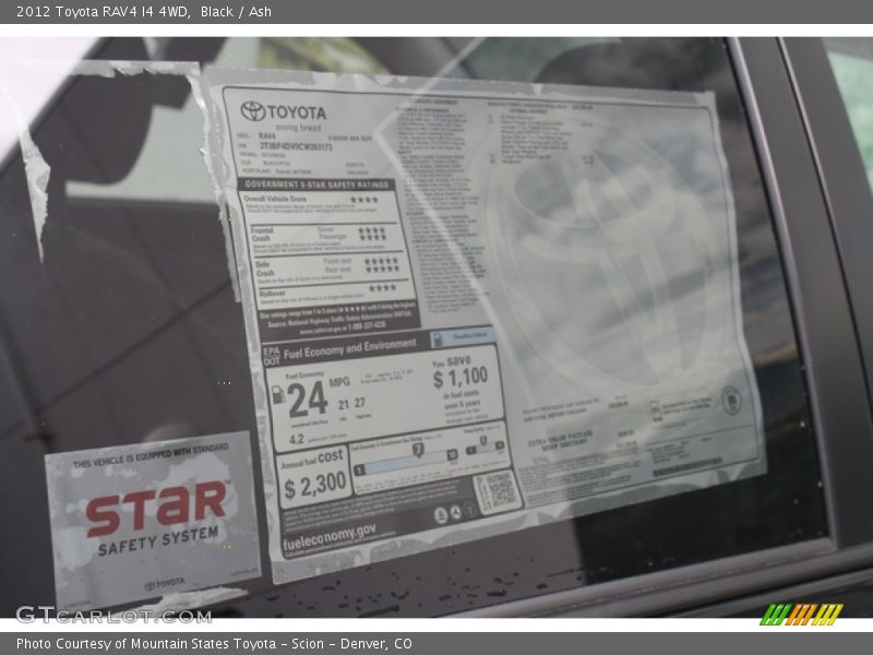 Black / Ash 2012 Toyota RAV4 I4 4WD