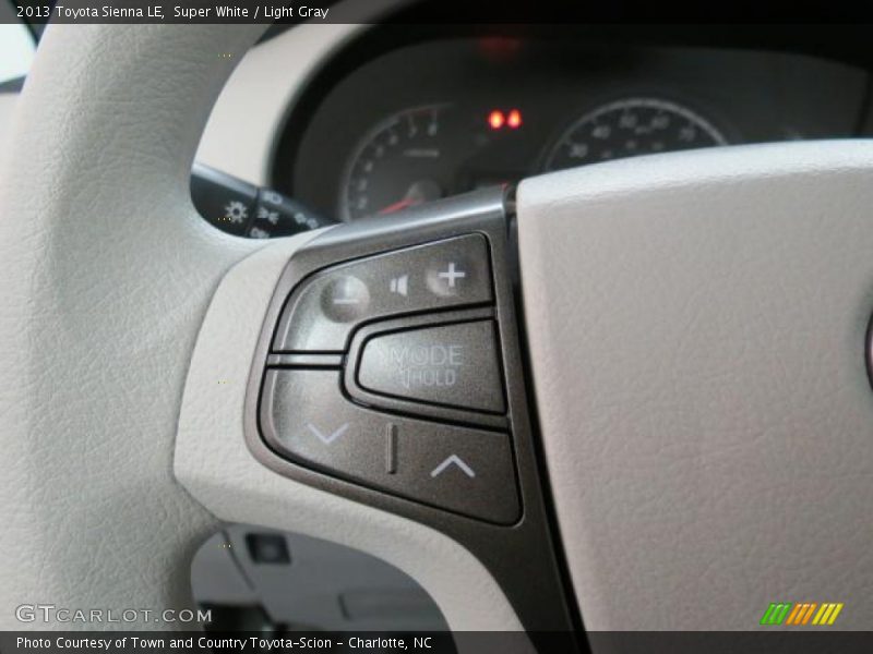 Super White / Light Gray 2013 Toyota Sienna LE