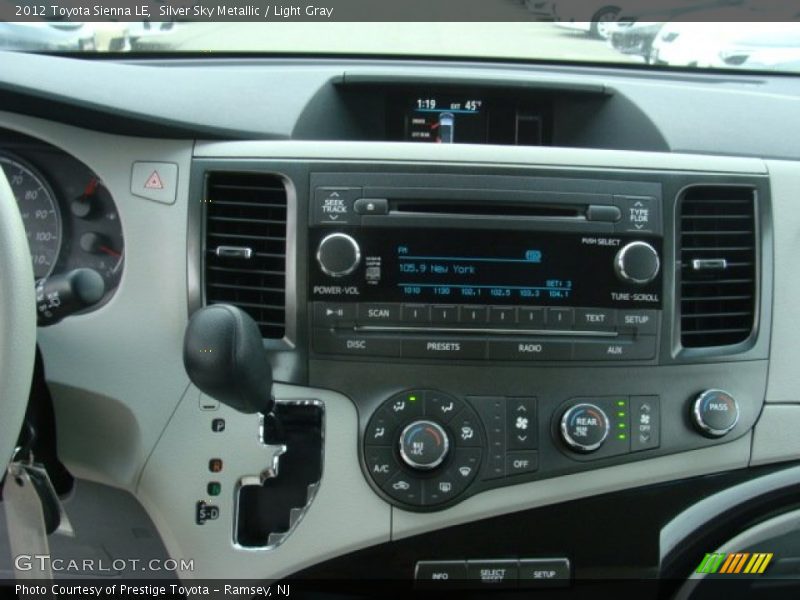 Silver Sky Metallic / Light Gray 2012 Toyota Sienna LE