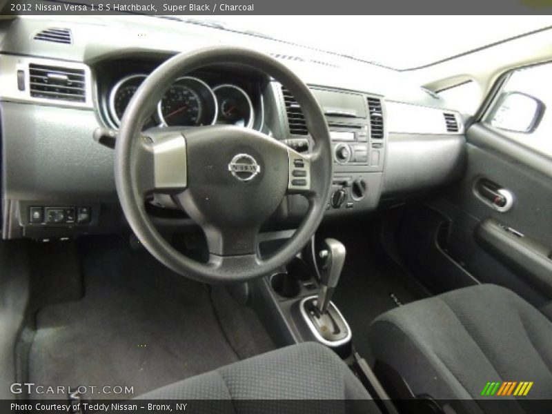 Super Black / Charcoal 2012 Nissan Versa 1.8 S Hatchback