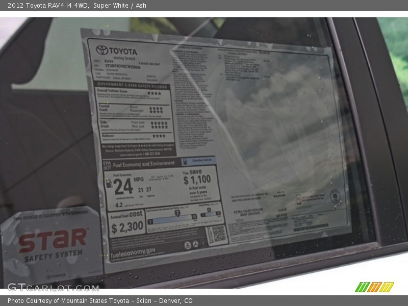 Super White / Ash 2012 Toyota RAV4 I4 4WD