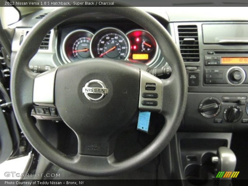 Super Black / Charcoal 2012 Nissan Versa 1.8 S Hatchback