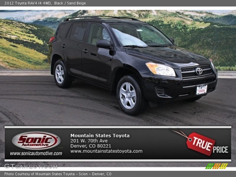 Black / Sand Beige 2012 Toyota RAV4 I4 4WD