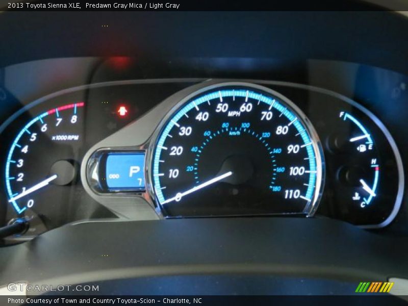 Predawn Gray Mica / Light Gray 2013 Toyota Sienna XLE