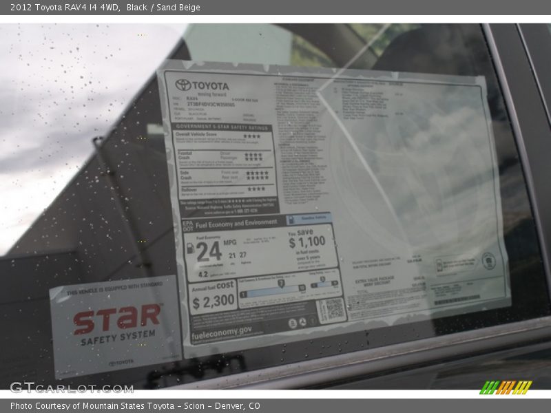 Black / Sand Beige 2012 Toyota RAV4 I4 4WD