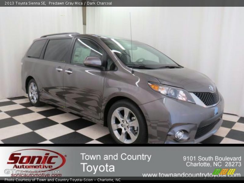 Predawn Gray Mica / Dark Charcoal 2013 Toyota Sienna SE