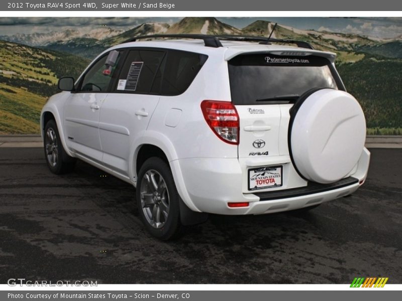 Super White / Sand Beige 2012 Toyota RAV4 Sport 4WD