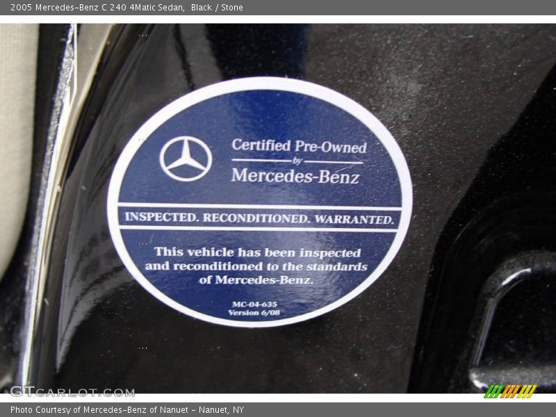 Black / Stone 2005 Mercedes-Benz C 240 4Matic Sedan