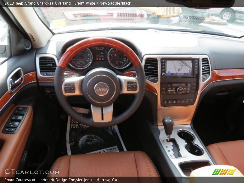 Bright White / New Saddle/Black 2013 Jeep Grand Cherokee Overland