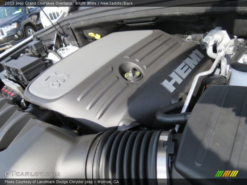 Bright White / New Saddle/Black 2013 Jeep Grand Cherokee Overland