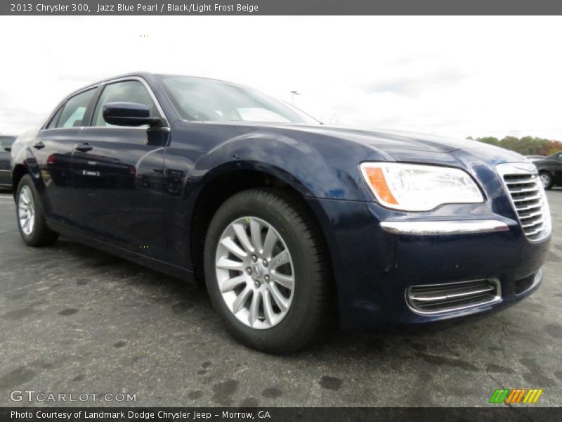 Jazz Blue Pearl / Black/Light Frost Beige 2013 Chrysler 300