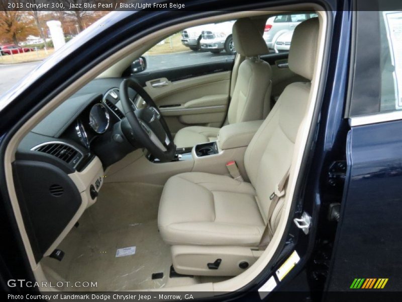 Jazz Blue Pearl / Black/Light Frost Beige 2013 Chrysler 300