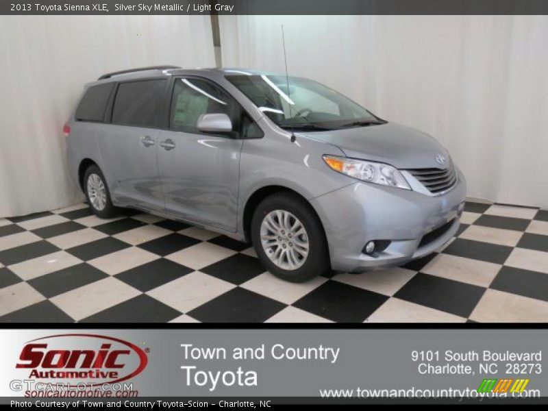 Silver Sky Metallic / Light Gray 2013 Toyota Sienna XLE