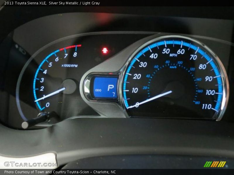 Silver Sky Metallic / Light Gray 2013 Toyota Sienna XLE