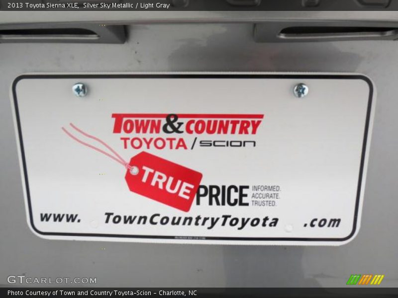 Silver Sky Metallic / Light Gray 2013 Toyota Sienna XLE