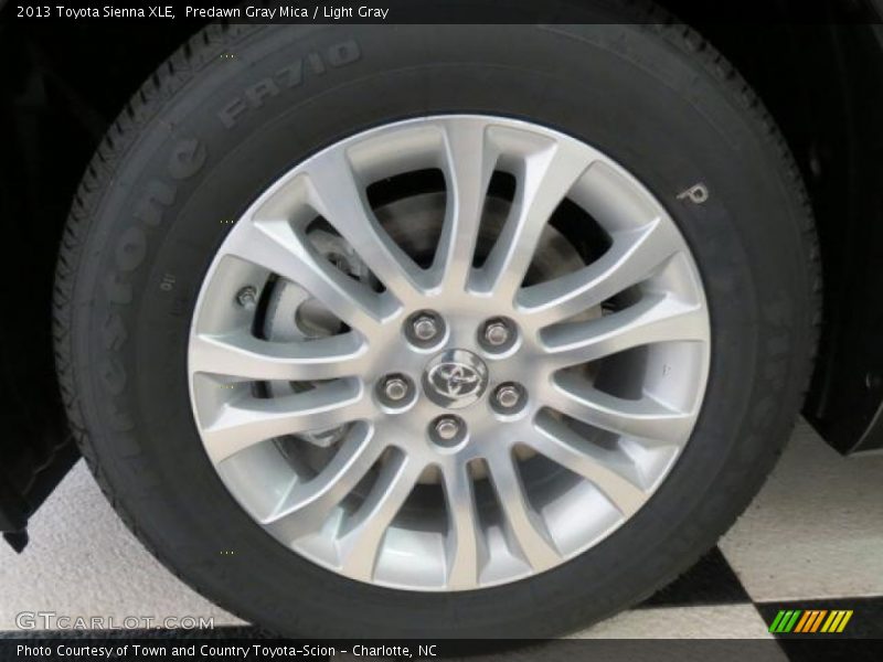 Predawn Gray Mica / Light Gray 2013 Toyota Sienna XLE