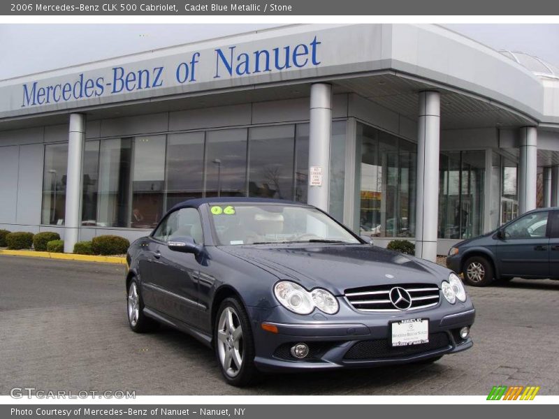 Cadet Blue Metallic / Stone 2006 Mercedes-Benz CLK 500 Cabriolet