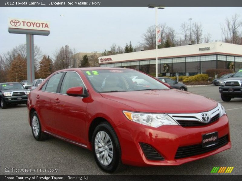 Barcelona Red Metallic / Ivory 2012 Toyota Camry LE