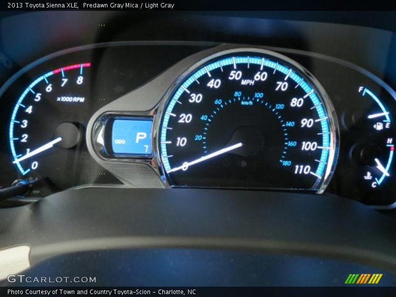 Predawn Gray Mica / Light Gray 2013 Toyota Sienna XLE
