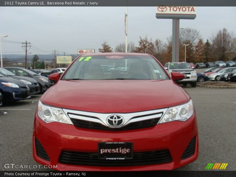 Barcelona Red Metallic / Ivory 2012 Toyota Camry LE