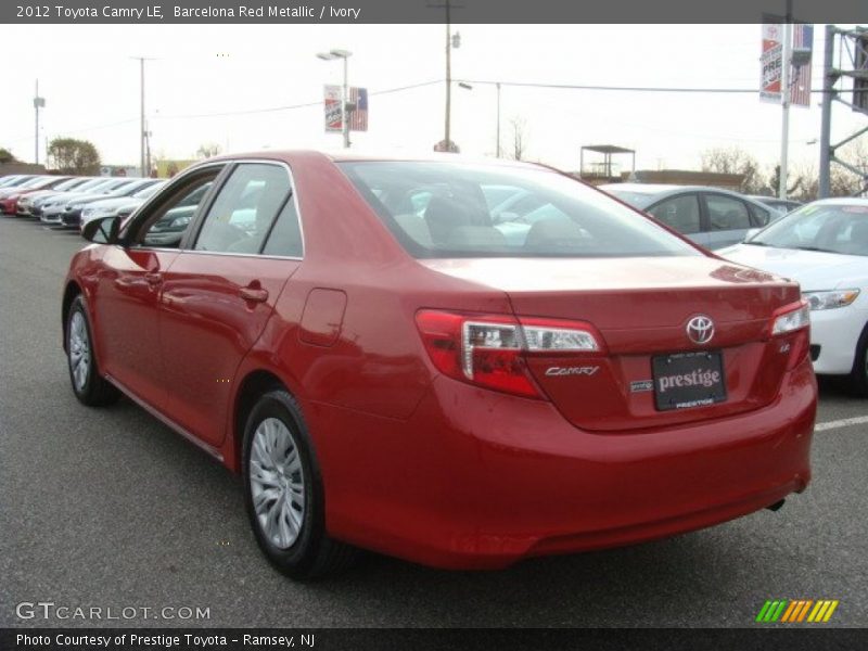 Barcelona Red Metallic / Ivory 2012 Toyota Camry LE