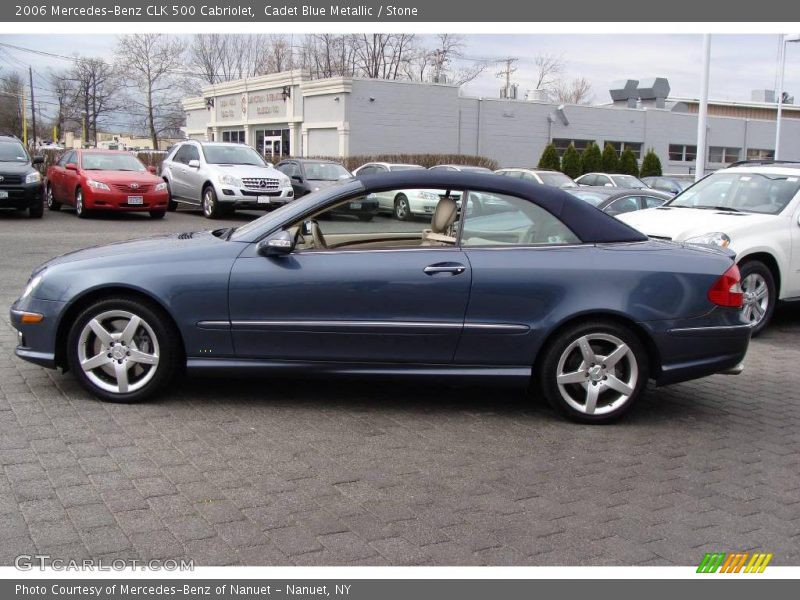 Cadet Blue Metallic / Stone 2006 Mercedes-Benz CLK 500 Cabriolet