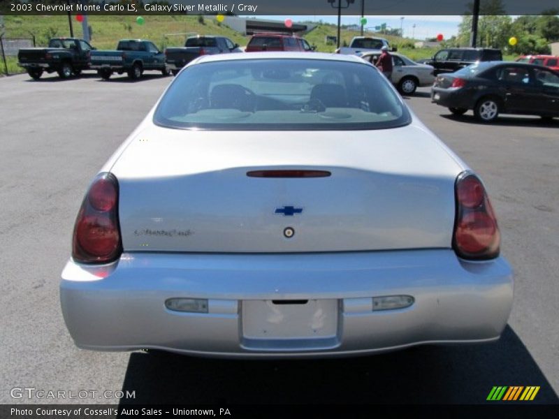 Galaxy Silver Metallic / Gray 2003 Chevrolet Monte Carlo LS