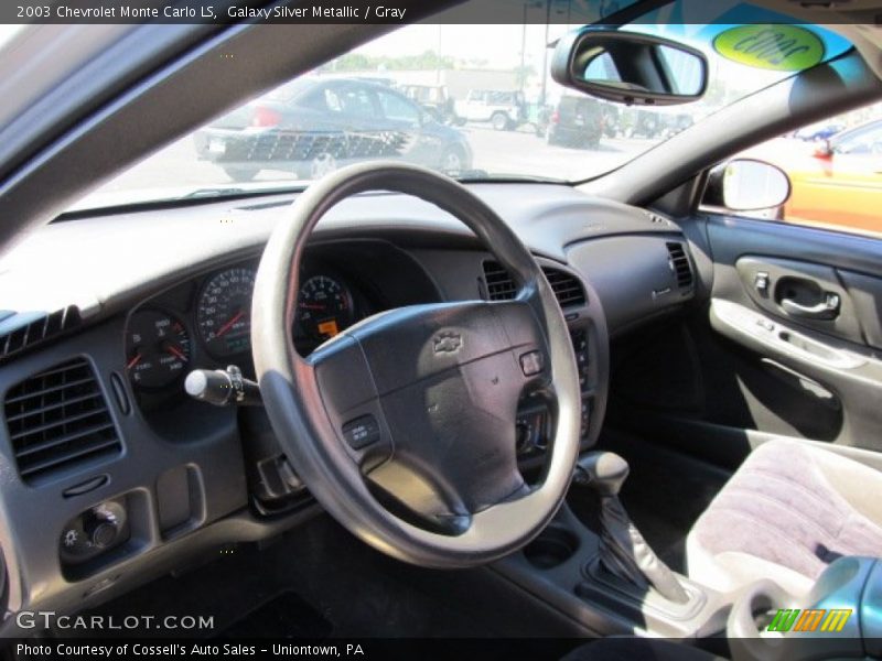 Galaxy Silver Metallic / Gray 2003 Chevrolet Monte Carlo LS