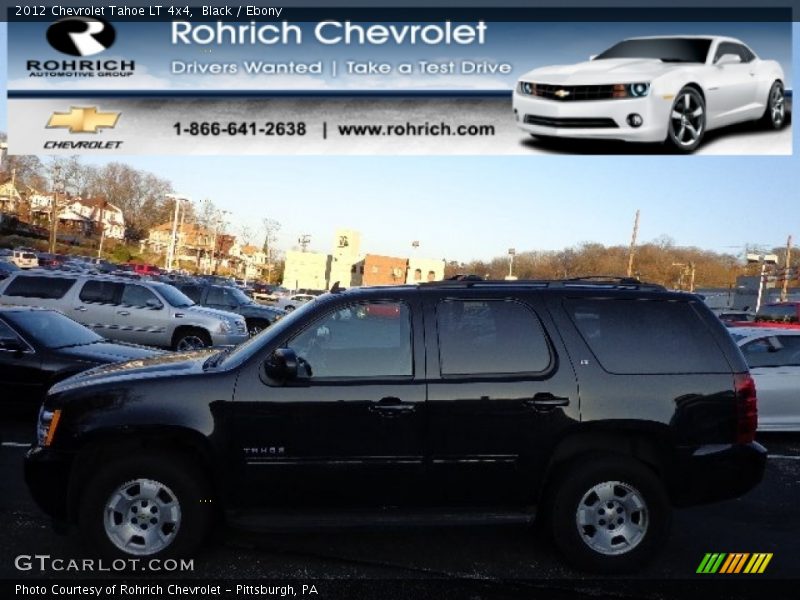 Black / Ebony 2012 Chevrolet Tahoe LT 4x4