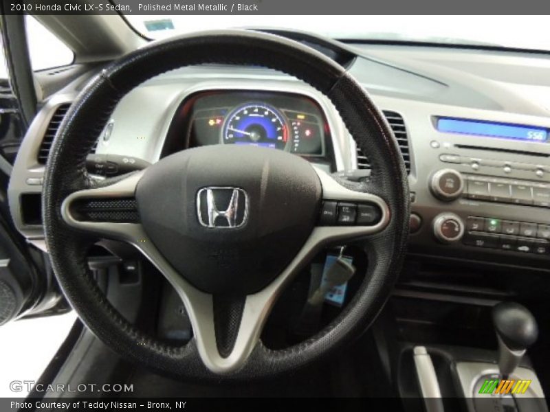 Polished Metal Metallic / Black 2010 Honda Civic LX-S Sedan