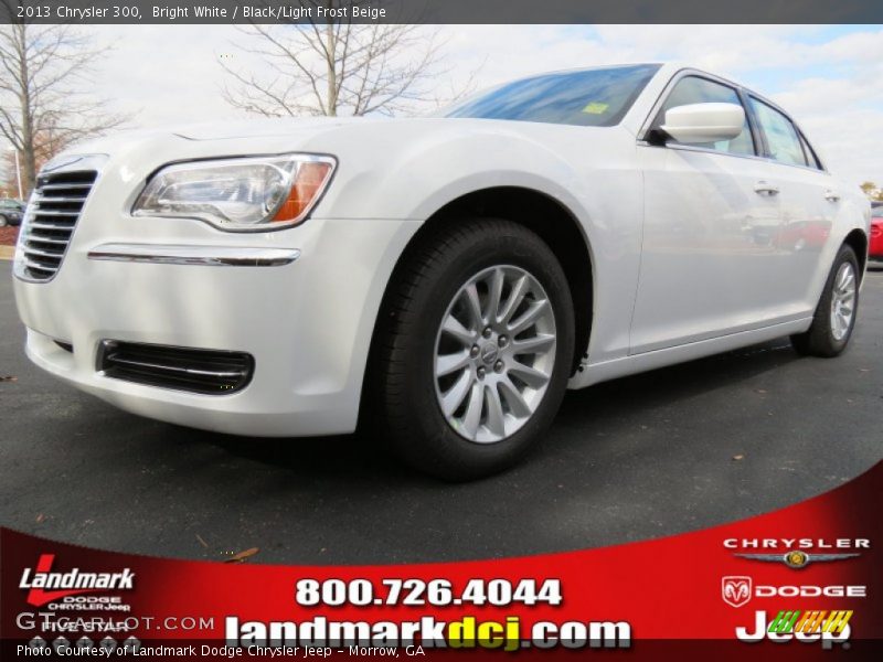 Bright White / Black/Light Frost Beige 2013 Chrysler 300