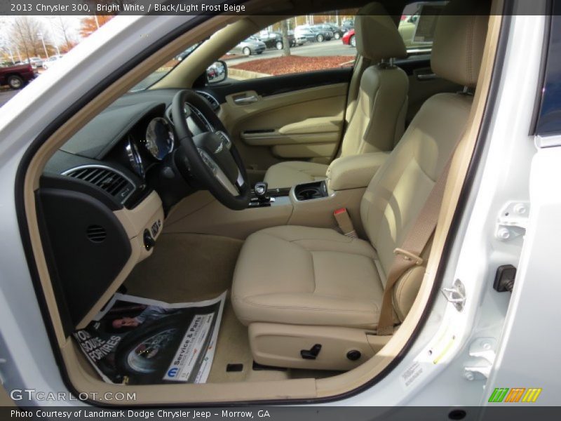 Bright White / Black/Light Frost Beige 2013 Chrysler 300