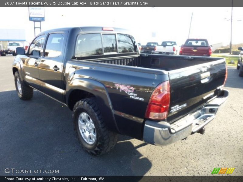 Black Sand Pearl / Graphite Gray 2007 Toyota Tacoma V6 SR5 Double Cab 4x4