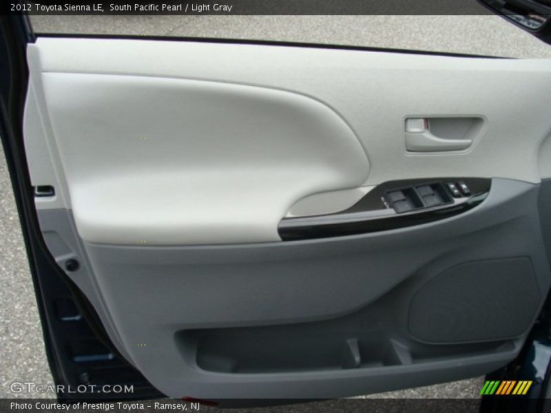 South Pacific Pearl / Light Gray 2012 Toyota Sienna LE