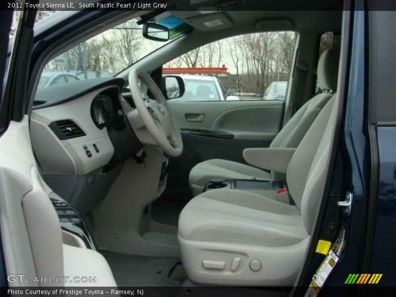 South Pacific Pearl / Light Gray 2012 Toyota Sienna LE
