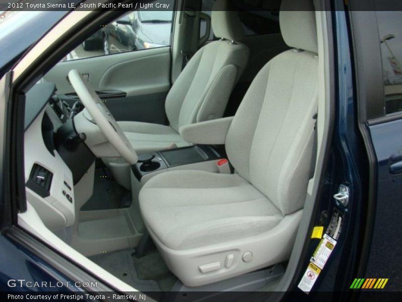 South Pacific Pearl / Light Gray 2012 Toyota Sienna LE