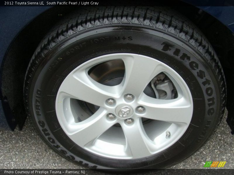 South Pacific Pearl / Light Gray 2012 Toyota Sienna LE