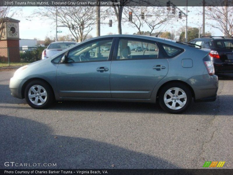 Tideland Gray Green Pearl / Ivory/Brown 2005 Toyota Prius Hybrid