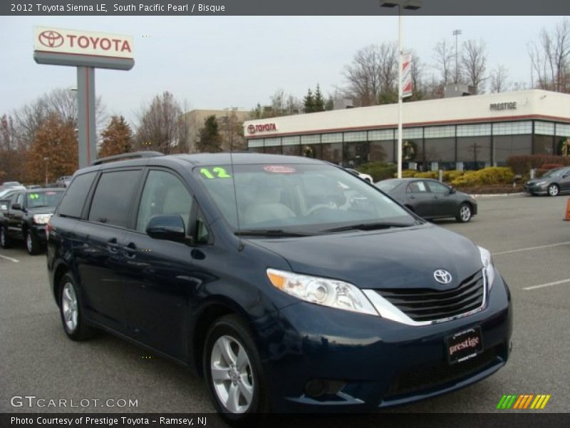 South Pacific Pearl / Bisque 2012 Toyota Sienna LE