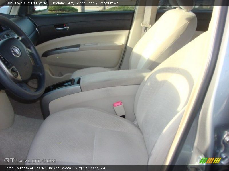 Tideland Gray Green Pearl / Ivory/Brown 2005 Toyota Prius Hybrid