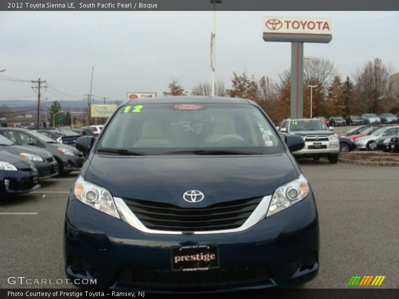 South Pacific Pearl / Bisque 2012 Toyota Sienna LE