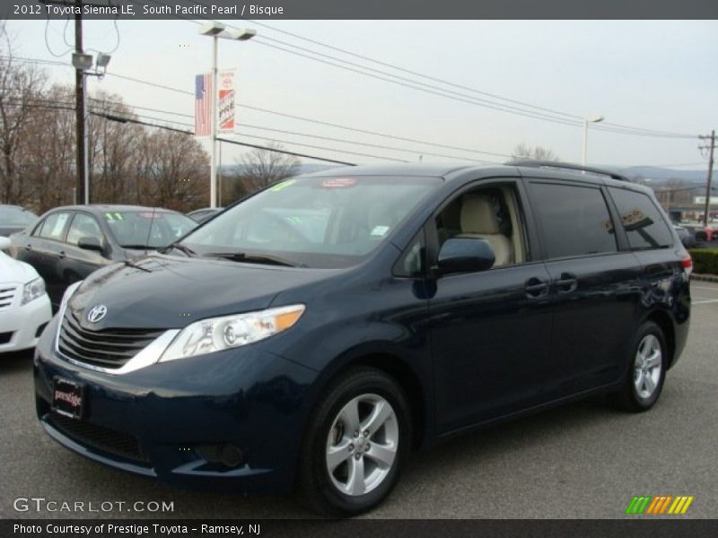 South Pacific Pearl / Bisque 2012 Toyota Sienna LE