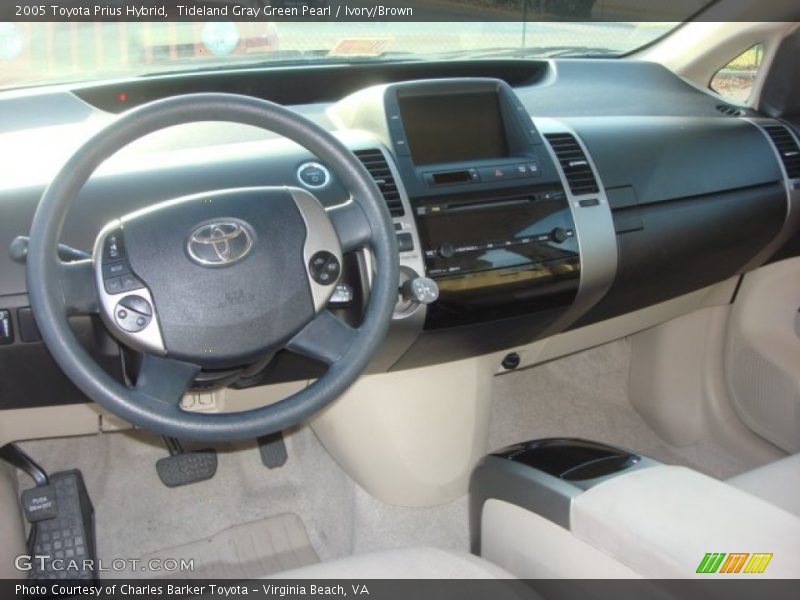 Tideland Gray Green Pearl / Ivory/Brown 2005 Toyota Prius Hybrid
