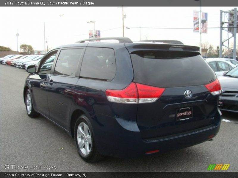 South Pacific Pearl / Bisque 2012 Toyota Sienna LE