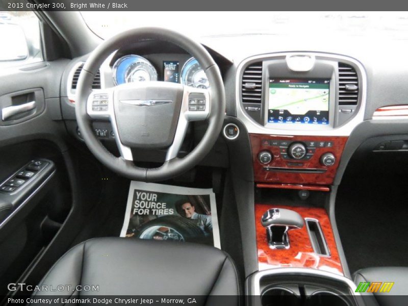 Bright White / Black 2013 Chrysler 300