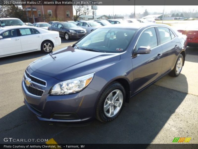 Atlantis Blue Metallic / Jet Black/Titanium 2013 Chevrolet Malibu LT