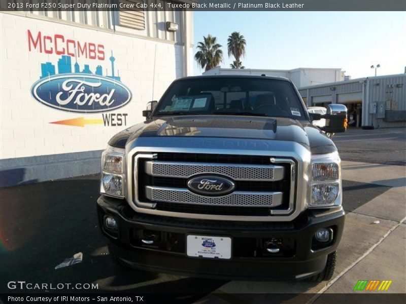 Tuxedo Black Metallic / Platinum Black Leather 2013 Ford F250 Super Duty Platinum Crew Cab 4x4