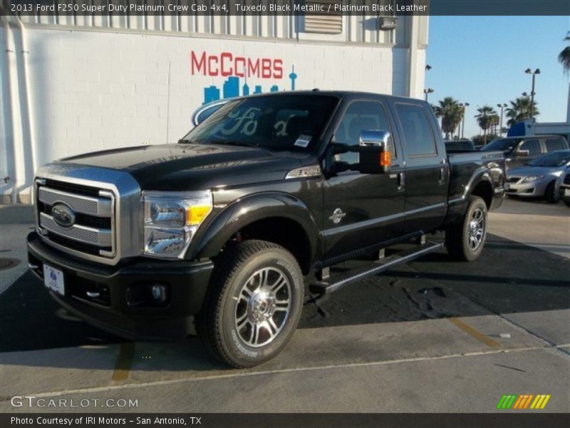 Tuxedo Black Metallic / Platinum Black Leather 2013 Ford F250 Super Duty Platinum Crew Cab 4x4