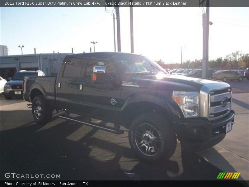 Tuxedo Black Metallic / Platinum Black Leather 2013 Ford F250 Super Duty Platinum Crew Cab 4x4