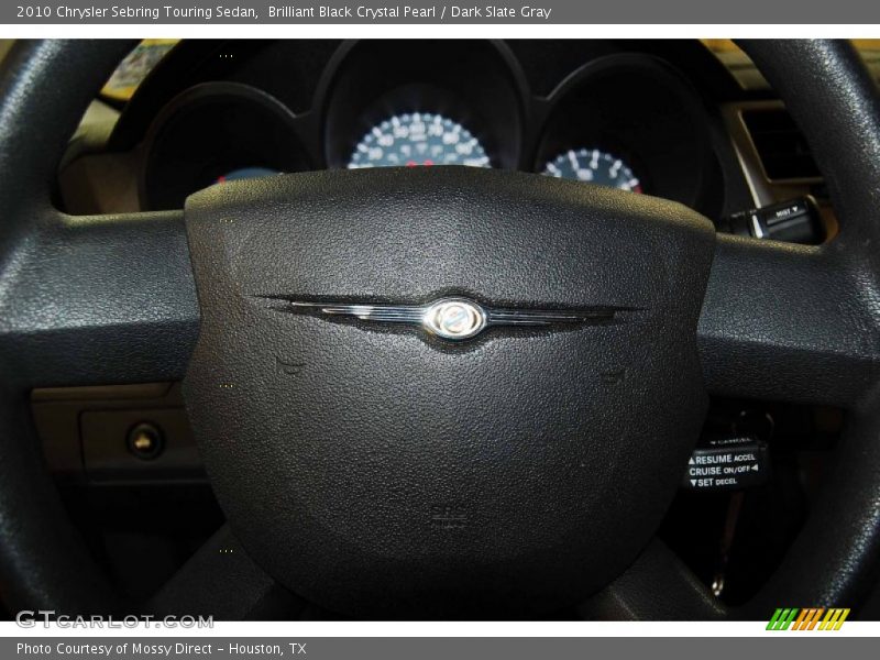 Brilliant Black Crystal Pearl / Dark Slate Gray 2010 Chrysler Sebring Touring Sedan